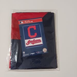 New Cleveland Indians Fan Flag Navy Red 36"x47" MLB PSG Baseball New in Package